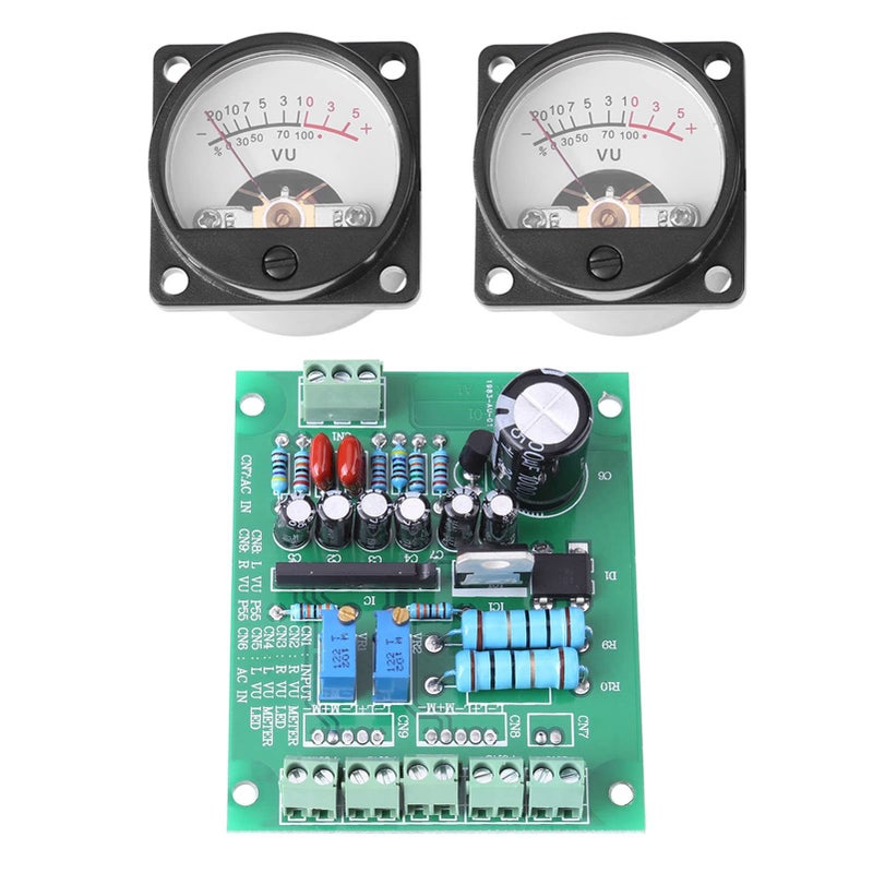 2 Pcs VU Meter Warm Back Light Recording Audio Level Amp With Driver Board - Image 2