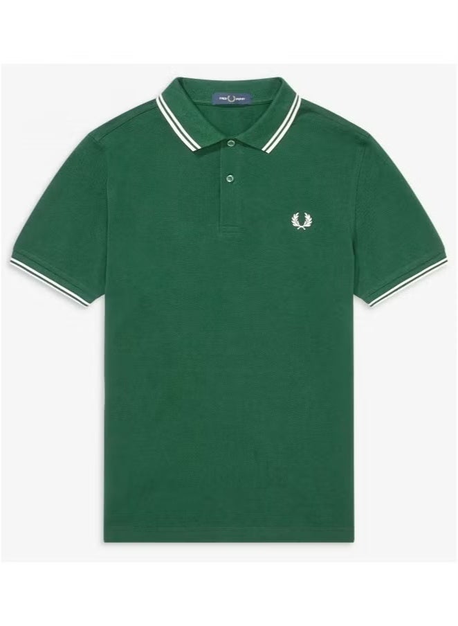 FRED PERRY Essential Logo Printed Polo Shirt Green xxl - Image 1