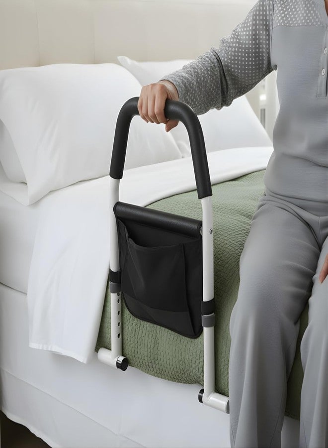 VALAJOGI Bed Assist Rail for Elderly Adults, Bedside Safety Support Handle, Senior Bed Grab Bar, Anti Slip Assist Medical Patient Mobility Support Rail for Easy Standing & Sitting Hospital Style - Image 1