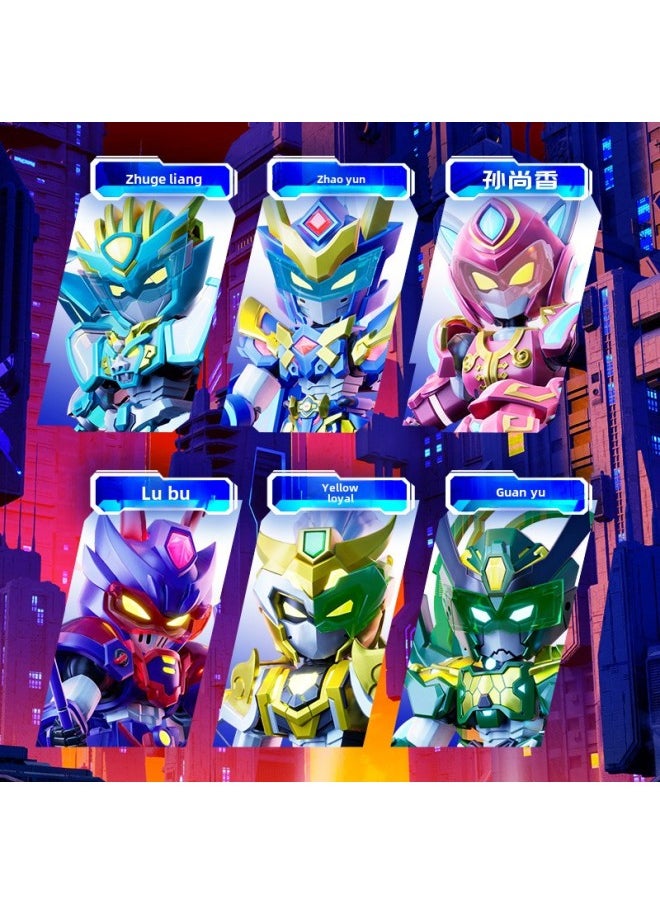 Magic Spelling Three Kingdoms Building Blocks Spelling Lv Bu Zhao Yun Guan Yu Sun Shangxiang Hero Mecha Spelling Toys Shang Chao-color:Fantasy Three Kingdoms [lu Bu]  - Image 3