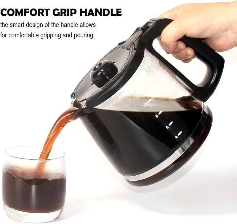 Cestlaive 12-Cup Glass Coffee Carafe Replacement for Mr. Coffee Coffeemaker | Compatible with Mr. Coffee LMX, TP, MMX, and MSX series coffee makers. - Image 4