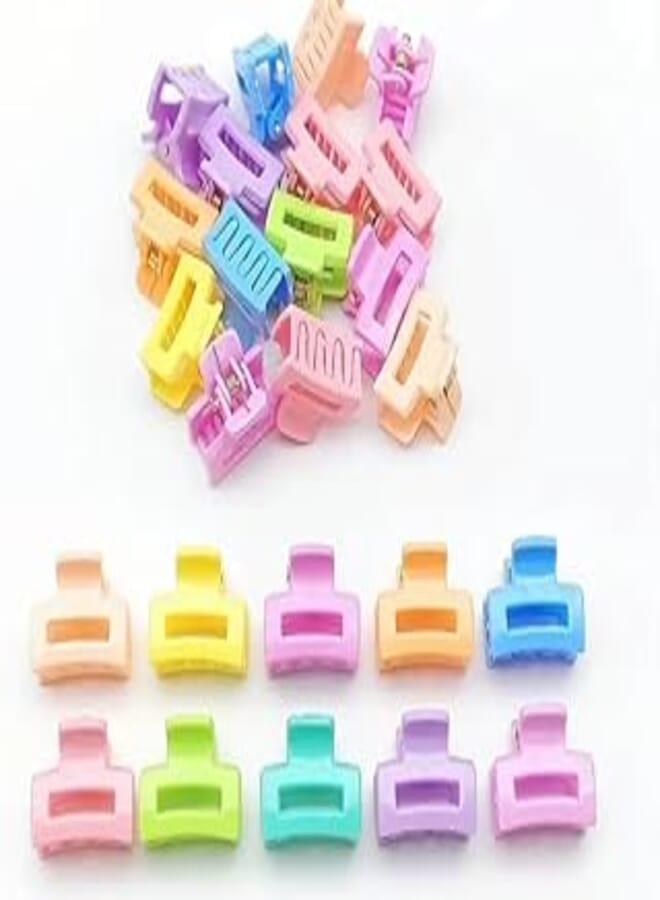 18-Piece Cute Mini Hair Claw Set - Solid Color, Non-Slip Grip For Women & Girls, Perfect For Styling Bangs & Braids