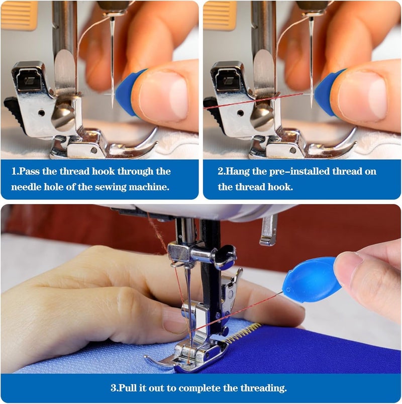 Kcyuowq Automatic Needle Threader, 11 Pcs Sewing Needle Threaders Automatic Needle Threading Device for Sewing Embroidery Cross Stitch Craft Stitching Knitting Quilting. - Image 4