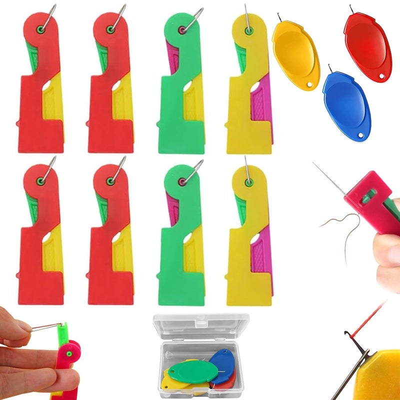 Kcyuowq Automatic Needle Threader, 11 Pcs Sewing Needle Threaders Automatic Needle Threading Device for Sewing Embroidery Cross Stitch Craft Stitching Knitting Quilting. - Image 1