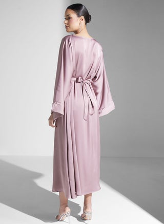 coat model dress for ladies Trench Coat Maxi Modest Dress - FARES - Khaki Green main image 0