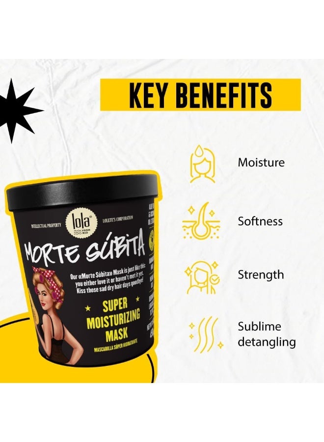 لولا من ريو. قناع ترطيب فائق للشعر مع بروتينات الصويا والصبار - يقوي ويرطب ويصلح الشعر التالف، مثالي للشعر المعالج كيميائيًا (450 جرام) - Image 3