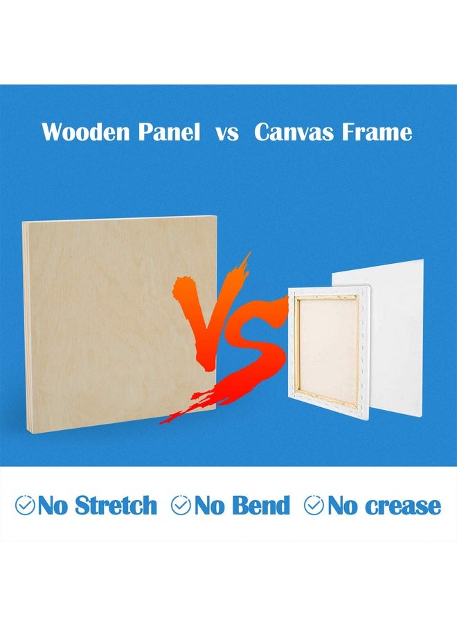 Falling In art - Falling in Art Unfinished Birch Wood Canvas Panels Kit, Falling in Art 4 Pack of 8x8’’ Studio 3/4’’ Deep Cradle Boards for Pouring Art, Crafts, Painting and More - Image 1