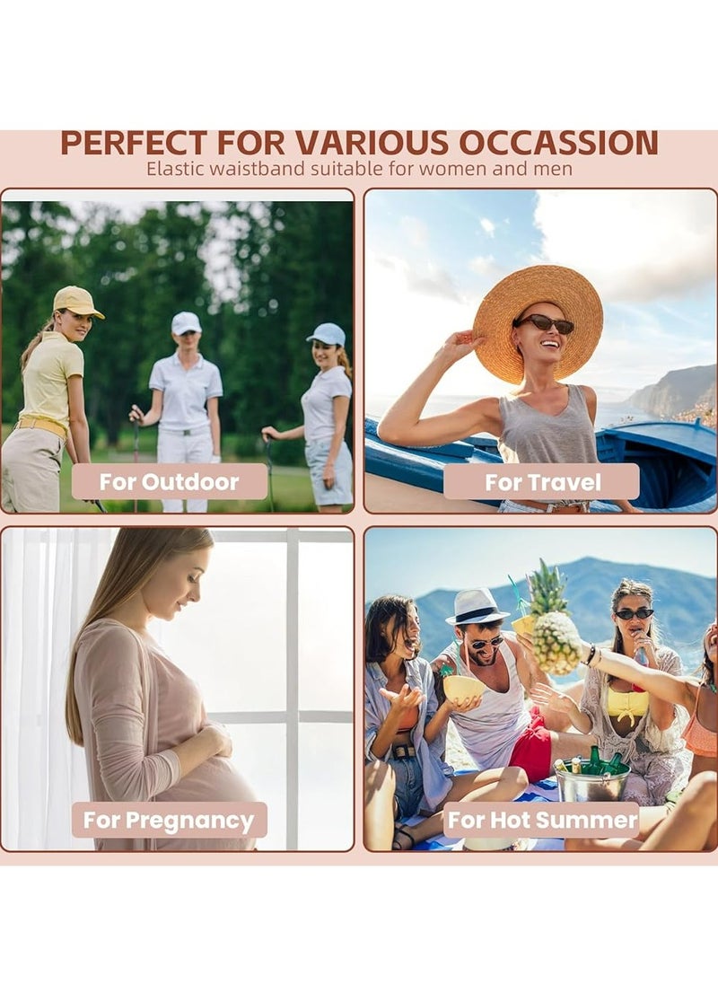 Oasisgalore - 3 PCS No Show Stretch Belt for Women Invisible Elastic Belt Web Strap Waist Stretch Belt with Flat Buckle - Image 1
