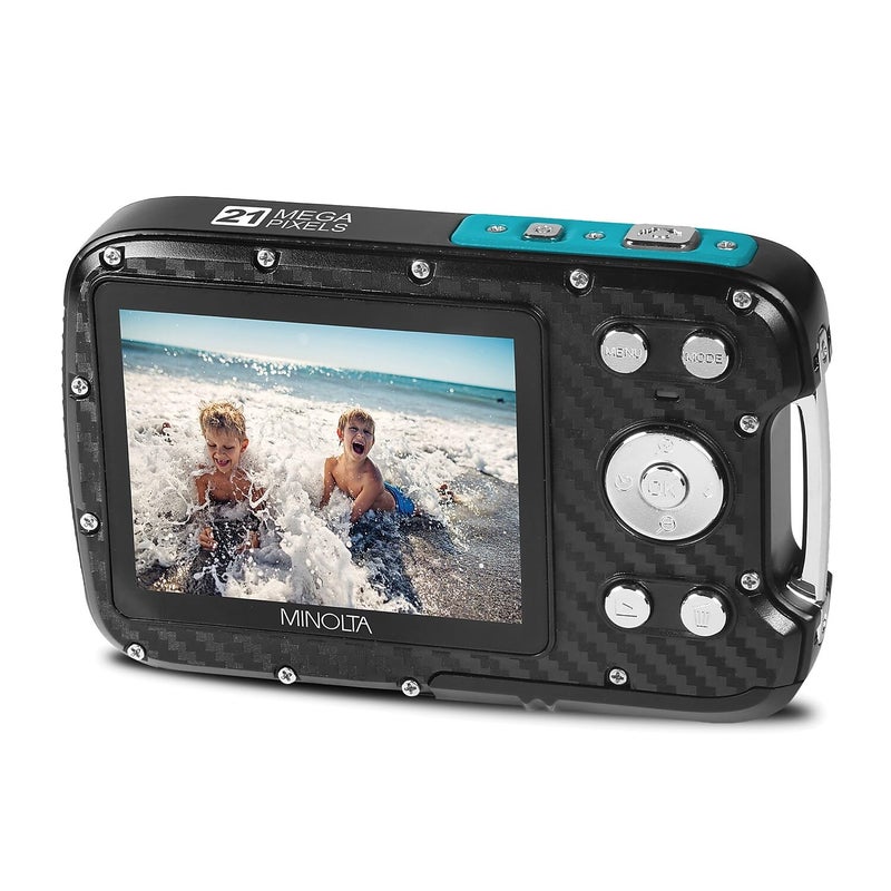Minolta Waterproof Digital Camera - Underwater 16ft, 21MP Photos, 1080p HD Video, 2.8â€ LCD, 4X Digital Zoom, Anti-Shake, Face Detection, Smile Capture, Scene Modes, 16GB Memory Card (Teal) - Image 5