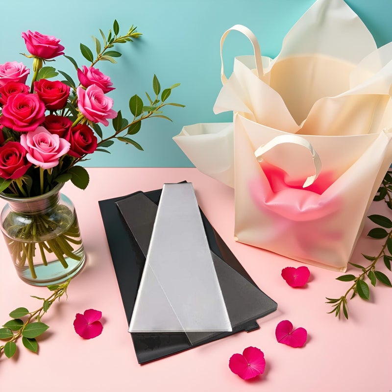 Tustao 100 Pcs Transparent Flower Packaging Bags Clear Plastic Flower Bouquet Bag Sleeve Cellophane Bags Rose Packaging Gift Wrap Cellophane For Valentine'S Day  Gift Wrap Cellophane Bags - Image 2