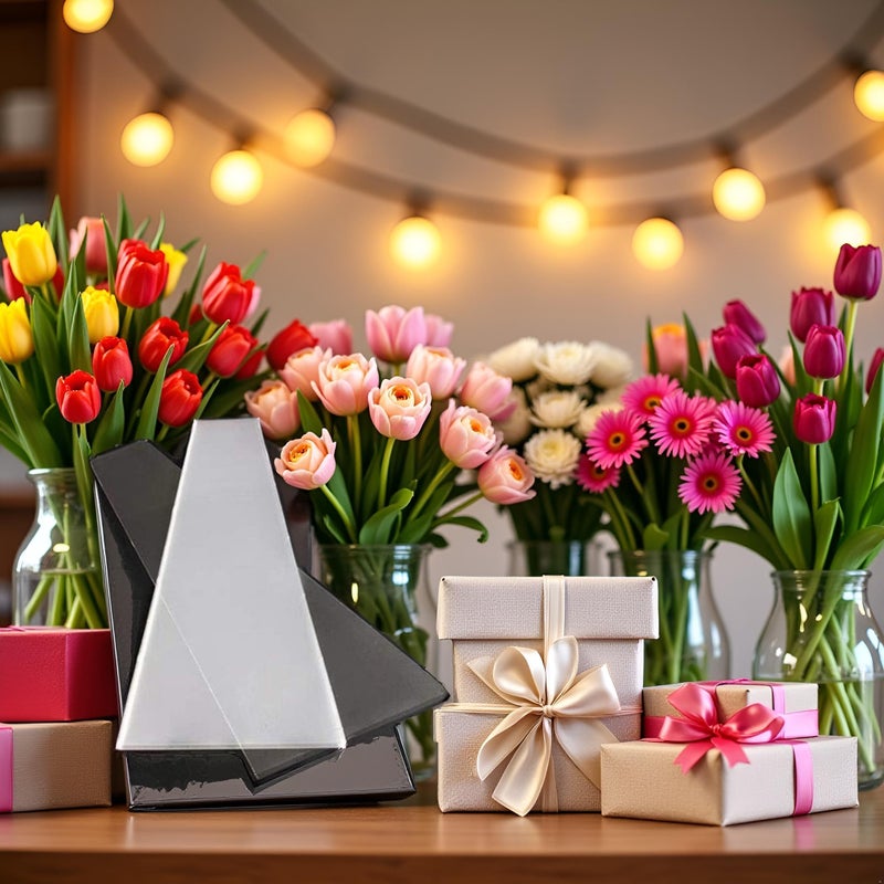 Tustao 100 Pcs Transparent Flower Packaging Bags Clear Plastic Flower Bouquet Bag Sleeve Cellophane Bags Rose Packaging Gift Wrap Cellophane For Valentine'S Day  Gift Wrap Cellophane Bags - Image 3
