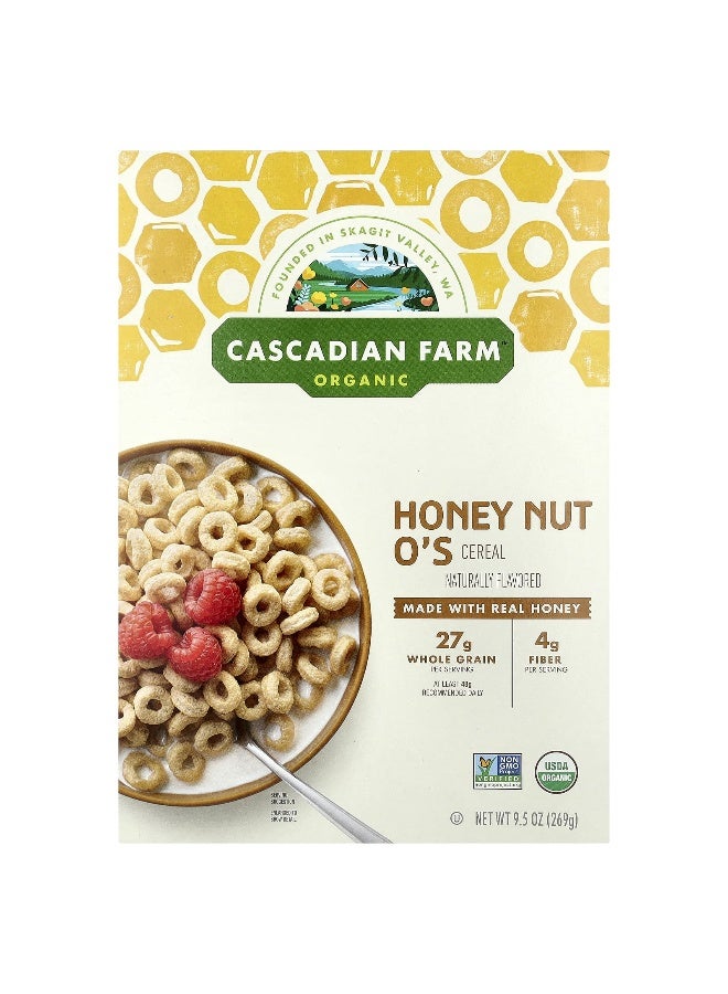 CASCADIAN FARM Cascadian Farm, Organic Honey Nut O's Cereal, 9.5 oz (269 g) - Image 1