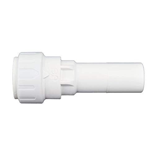 John Guest Speedfit 1/2 x 3/8 Inch Push-fit CTS Stem Reducer, Push to Connect Plastic Plumbing Fitting, White, PSEI062016P - Image 2