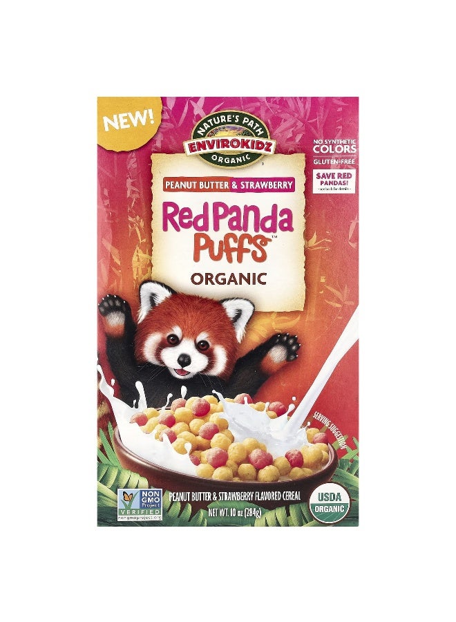 Nature's path Nature's Path, Organic Red Panda Puffs™ Cereal, Peanut Butter & Strawberry, 10 oz (284 g) - Image 1