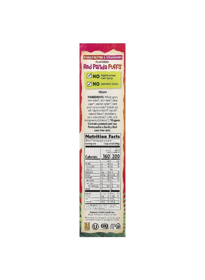 Nature's path Nature's Path, Organic Red Panda Puffs™ Cereal, Peanut Butter & Strawberry, 10 oz (284 g) - Image 2