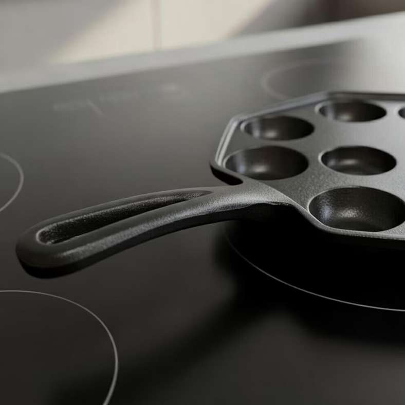 Pan Home Cast Iron Takoyaki Pan - Black - Image 3