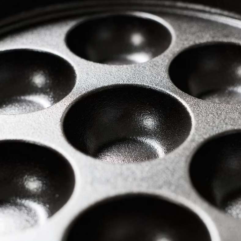 Pan Home Cast Iron Takoyaki Pan - Black - Image 4