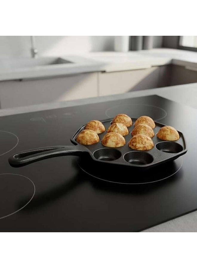 Pan Home مقلاة تاكويكي من الحديد الزهر - سوداء - Image 2