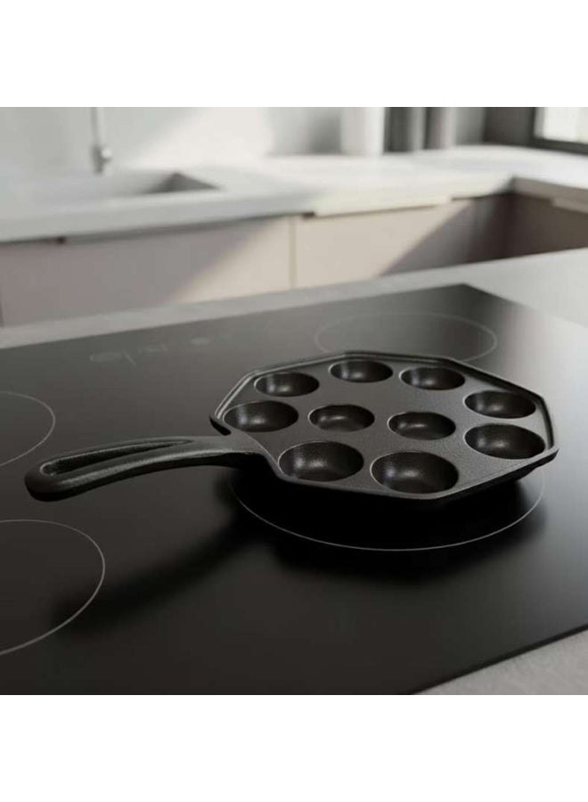 Pan Home مقلاة تاكويكي من الحديد الزهر - سوداء - Image 1