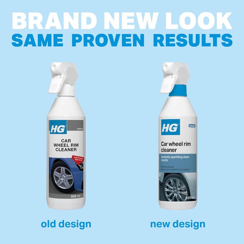 HG Wheel rim cleaner 500 ml, for shiny clean rims, removes dirt - Pre-treatment Car Wash 154050106 - Image 1