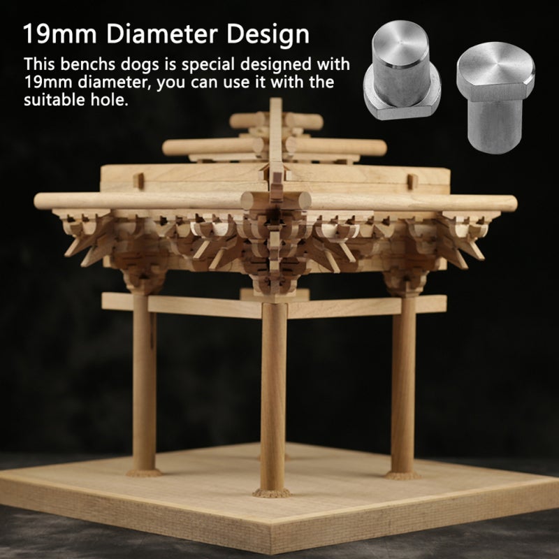 Stainless Steel Desktop Bench Dogs: 19mm Diameter Rust-resistant Durable Portable Tool - Easy To Operate Workbench Limit Block for Woodworking Home DIY Projects - Image 3