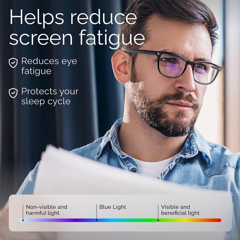 High Tech Blue Light Blocking Computer Glasses | Advanced Blue Light Blocking, Screen Fatigue Protection, UV Protection, Black + Leopard - Image 5