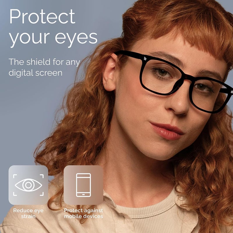 High Tech Blue Light Blocking Computer Glasses | Advanced Blue Light Blocking, Screen Fatigue Protection, UV Protection, Black + Leopard - Image 2
