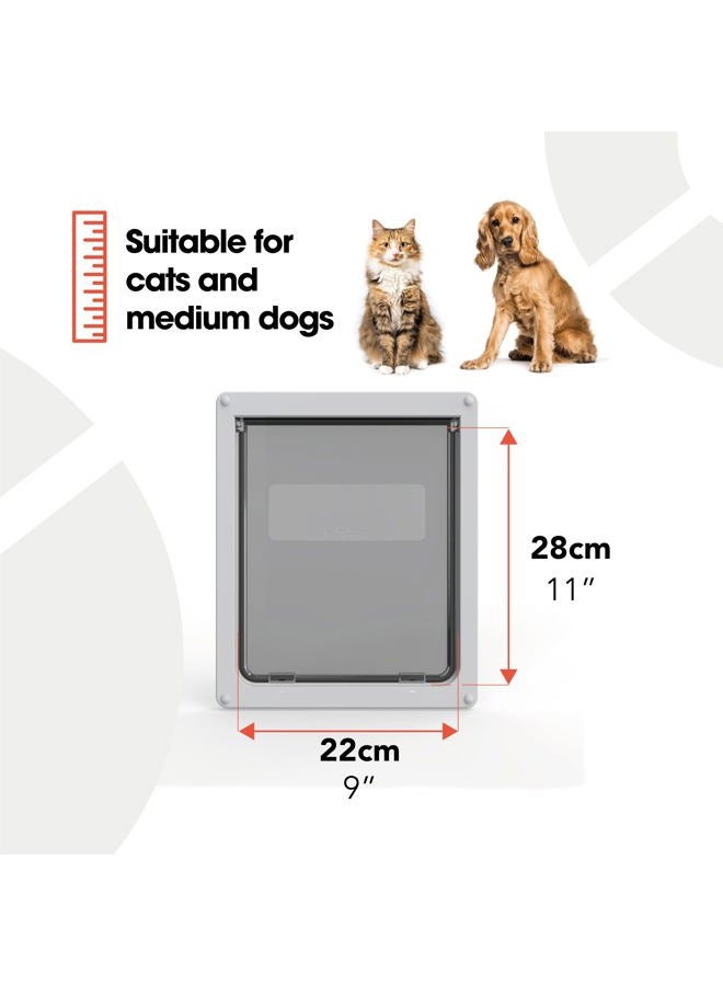 Dog Mate Cat Lockable Medium Door - White - Image 3