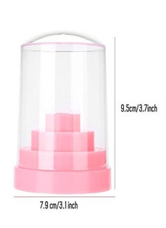 Sonew 48 Holes Nail Drill Holder Professional Nail Art Plastic Drill Stand For Nail Art Drill Bit Organizer Box Holder(Pink)  - Image 5