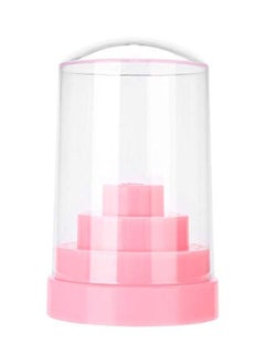 Sonew 48 Holes Nail Drill Holder Professional Nail Art Plastic Drill Stand For Nail Art Drill Bit Organizer Box Holder(Pink)  - Image 1
