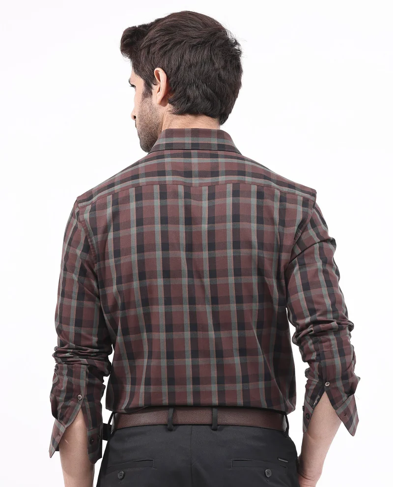 Rare Rabbit Men's Cotton Checks Shirt