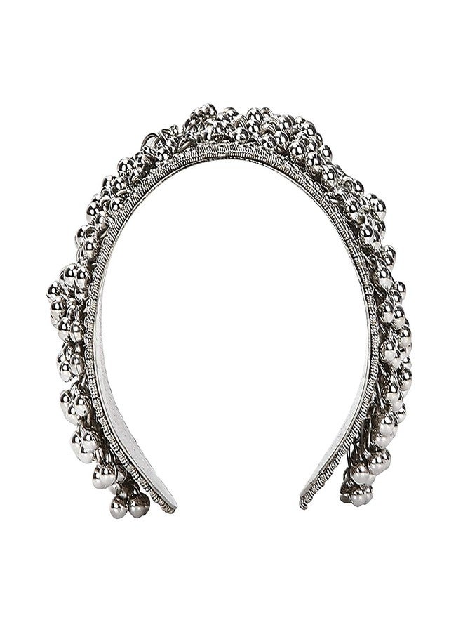YouBella Bangles for Women Afghani Oxidised Silver Ghungroo Adjustable Bracelet for Women and Girls - Image 5