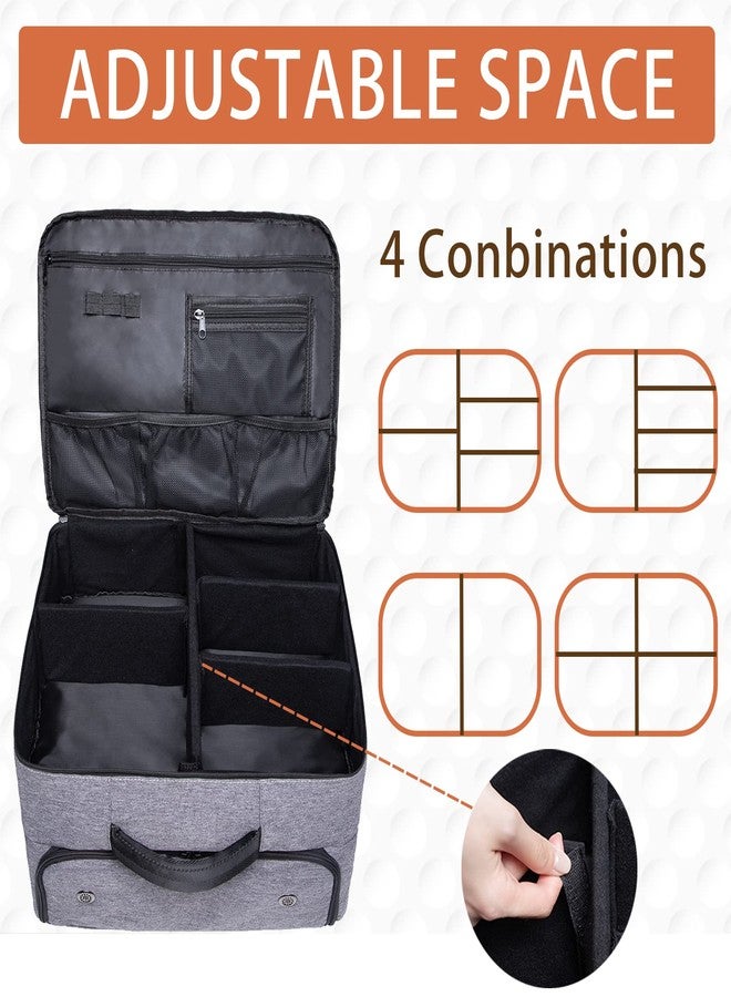 MAQTOIZ Golf Trunk Organizer 2 Layer, Car with Ventilated Compartment for Pair Shoes, Storage Locker Accessories, Balls, Tees, Clothes, Gloves, Gifts Men Grey - Image 5
