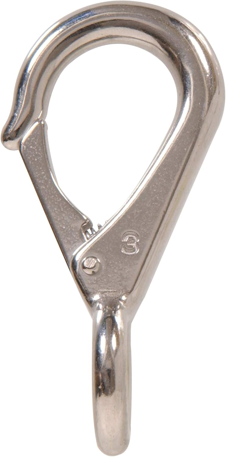 Round Fixed Eye Quick Snap Stainless Steel (3/4" X 3-1/4") 3 Pack