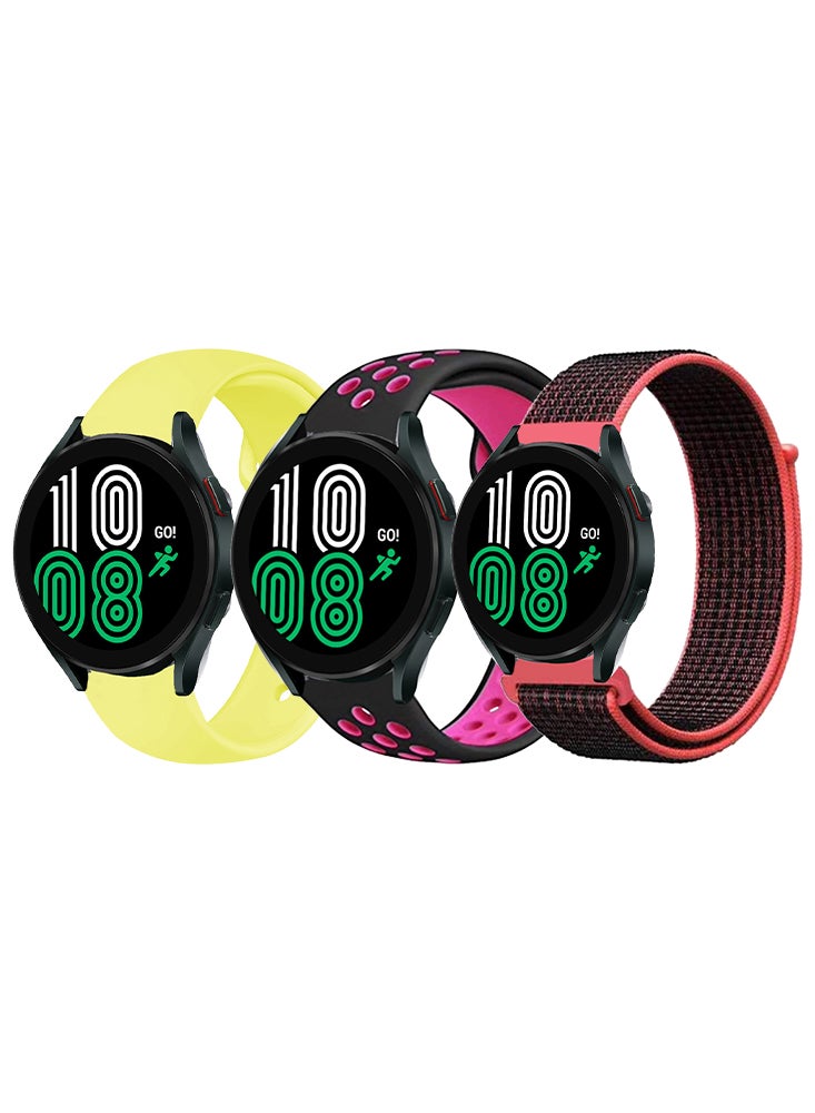 Perfii 3pcs Watchband Bundle Compatible with all Samsung, Huawei and Amazfit with 20mm band size - Image 1