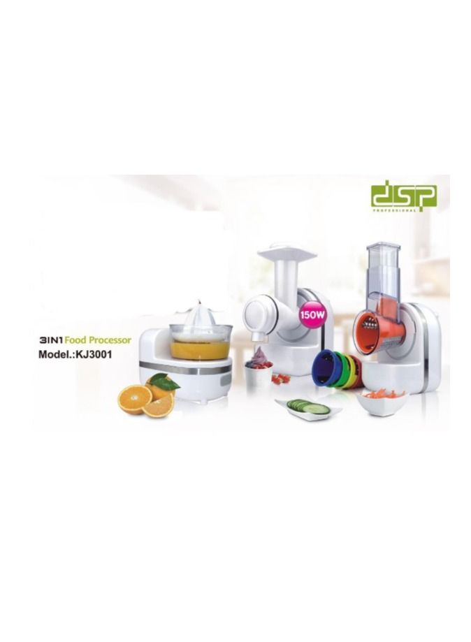 DSP 3 In 1 Food Processor 150W For Ice cream, Dessert making and Juicer White - Image 1