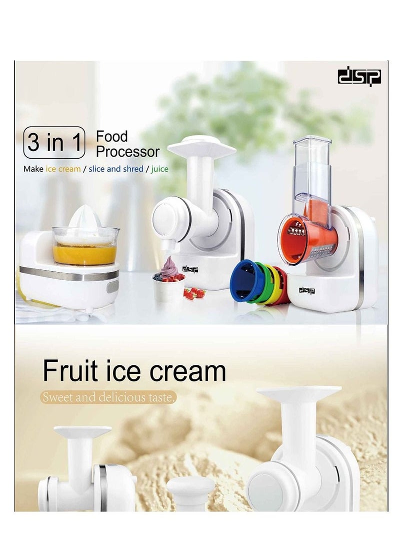DSP 3 In 1 Food Processor 150W For Ice cream, Dessert making and Juicer White - Image 3