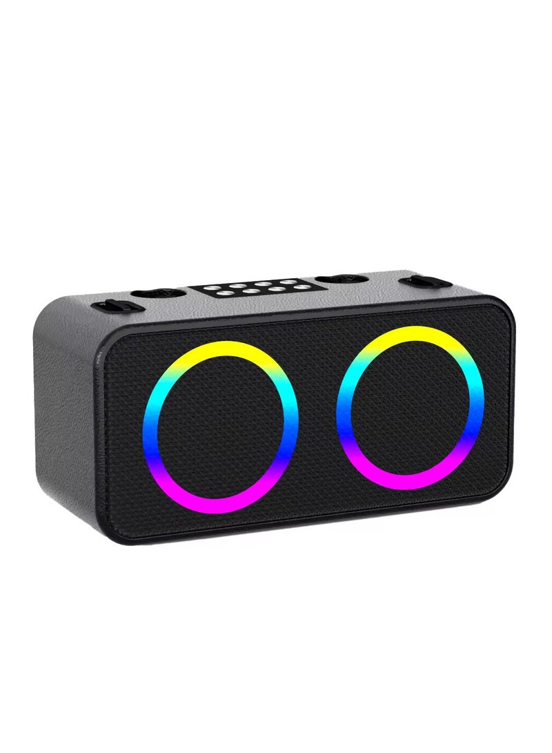 modio Portable Stereo Wireless Microphone Karaoke Set High Quality BT Wireless Speaker With 4 Lighting Effect - Image 2