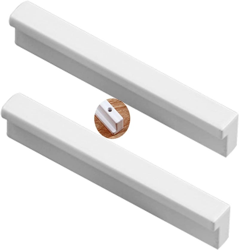Cabinet Pulls, 2pcs L Shape Handles White Drawer Aluminum Alloy Furniture Handle,Cupboard knockers Bedroom Knob Knobber for Dresser - Image 1
