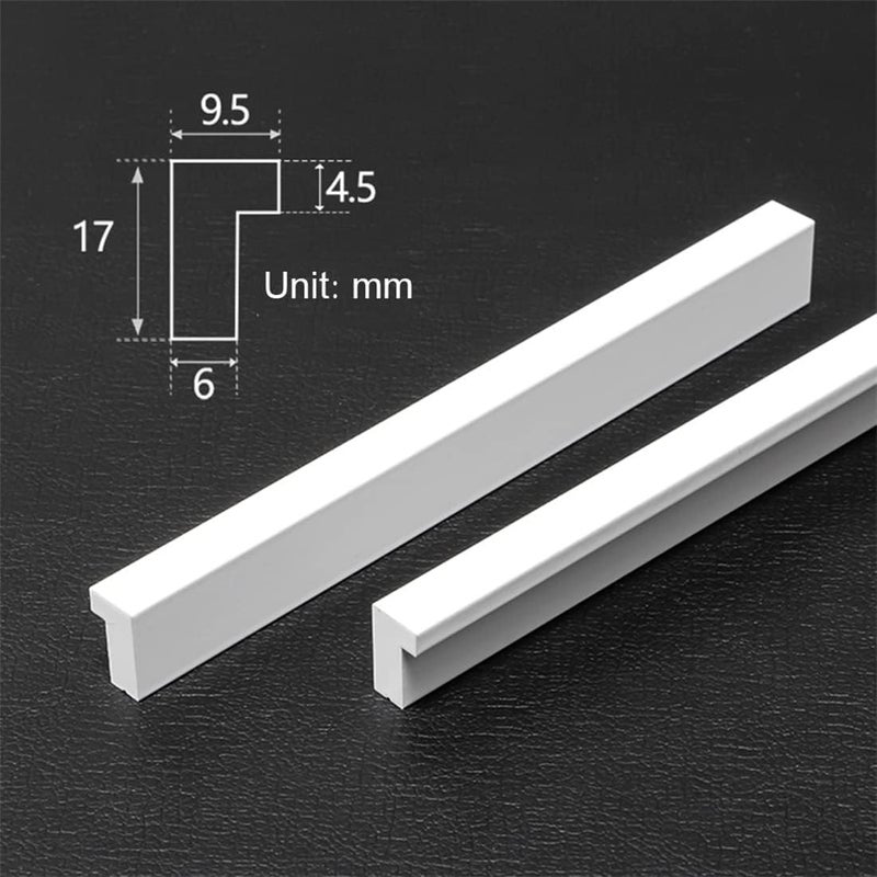 Cabinet Pulls, 2pcs L Shape Handles White Drawer Aluminum Alloy Furniture Handle,Cupboard knockers Bedroom Knob Knobber for Dresser - Image 4