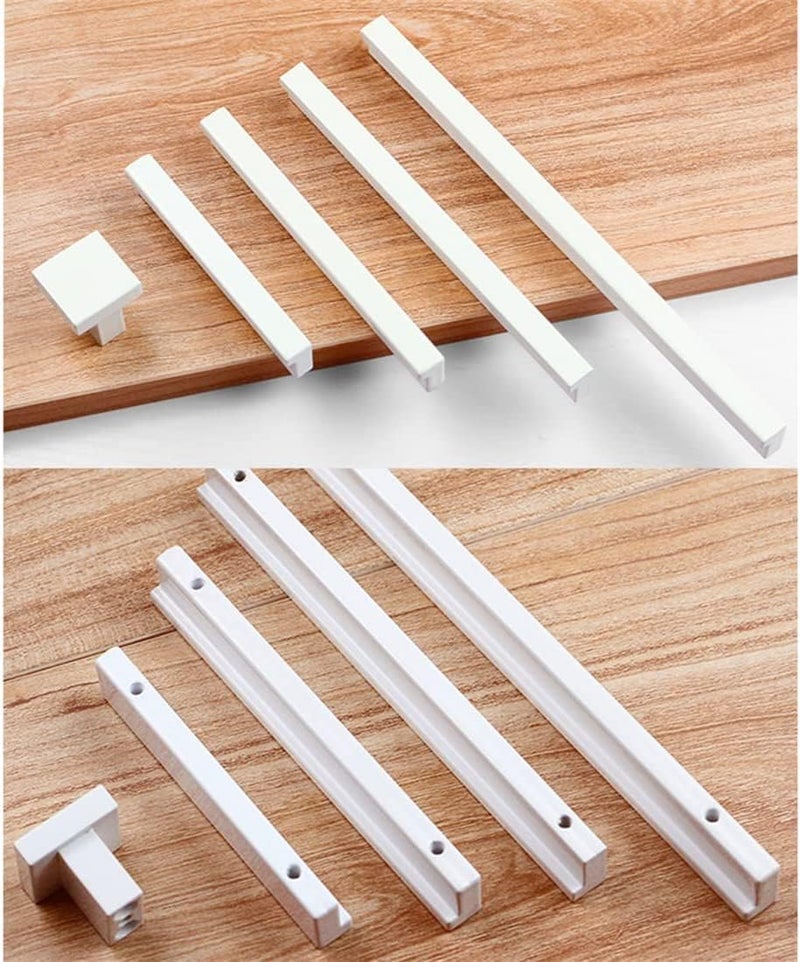 Cabinet Pulls, 2pcs L Shape Handles White Drawer Aluminum Alloy Furniture Handle,Cupboard knockers Bedroom Knob Knobber for Dresser - Image 3