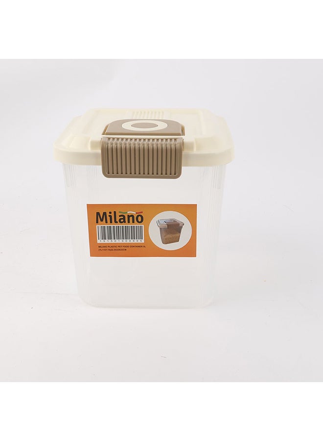 milano Plastic Pet Food Storage Container – Airtight Durable Bin with Lid & Scoop for Dry Dog & Cat Food, Odor-Free BPA-Free Design, Keeps Pet Food Fresh & Organized L27.5XW28XH27Cm - Image 4