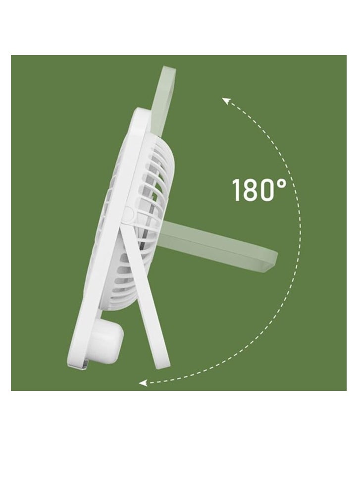 OUYoo USB Rechargeable Portable Handheld Fan, Foldable Lightweight Miniature Fan with Digital Display, Ultra-Quiet 5-Speed Cooling Device for Convenient Use, Suitable for Home, Office, and Outdoor Travel  - Image 4