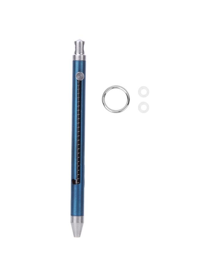 Thoraya Portable Titanium Alloy Telescopic Toothpick Case Holder for Camping Hiking Picnic Self Defense(blue )  - Image 1