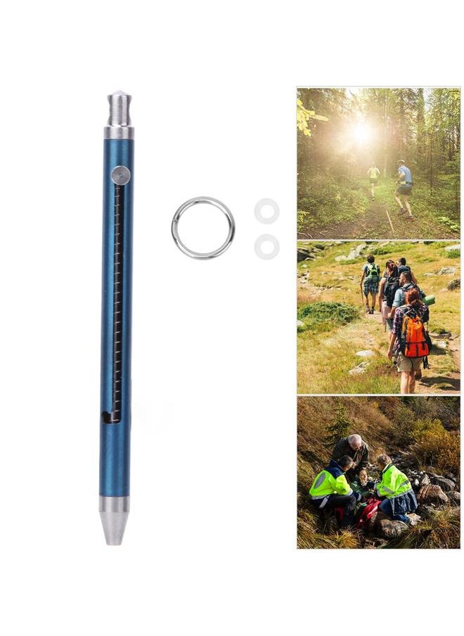 Thoraya Portable Titanium Alloy Telescopic Toothpick Case Holder for Camping Hiking Picnic Self Defense(blue )  - Image 5