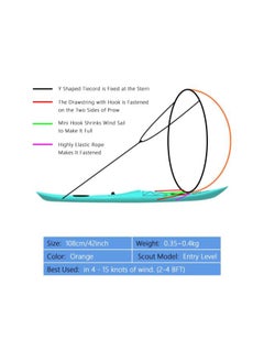 42 inches Downwind Wind Sail Kit Kayak Wind Sail Kayak Paddle Board Accessories,Easy Setup and Deploys Quickly,Compact and Portable[Orange] - pzsku/Z41392DB2FA1C46CDCDCEZ/45/_/1733077291/47c60ece-a567-4766-b11b-ebf6885e2437