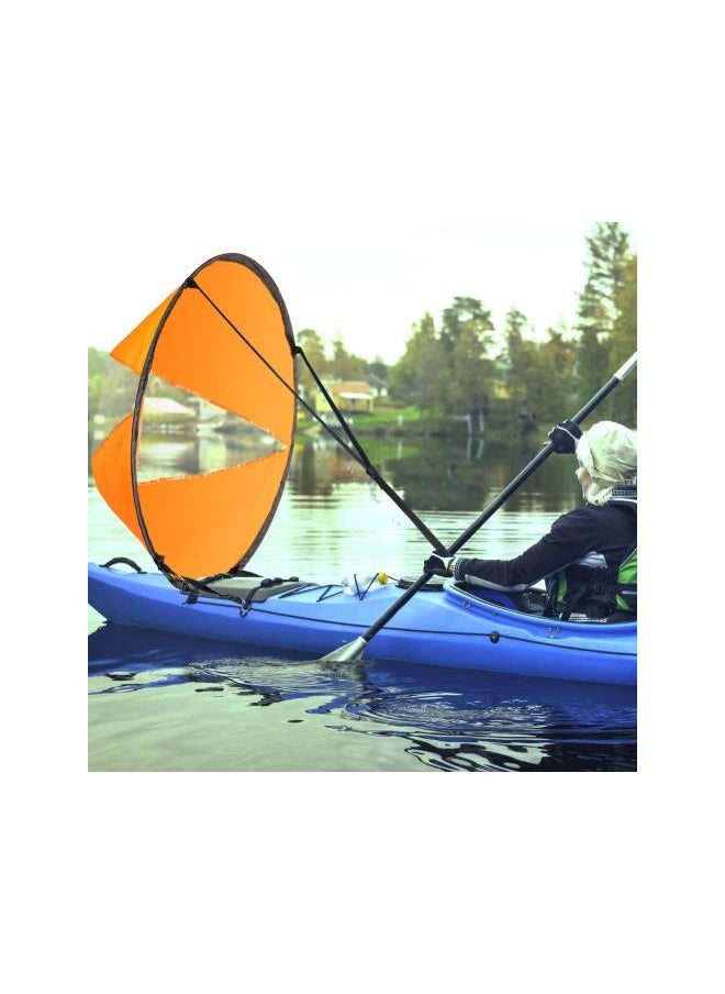 Generic - 42 inches Downwind Wind Sail Kit Kayak Wind Sail Kayak Paddle Board Accessories,Easy Setup and Deploys Quickly,Compact and Portable[Orange] - Image 1