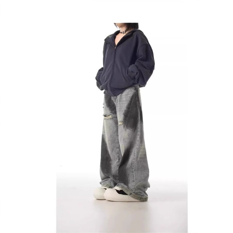 Unisex Classic Denim Jeans Loose Fit Daily Outdoor Wear - Image 3