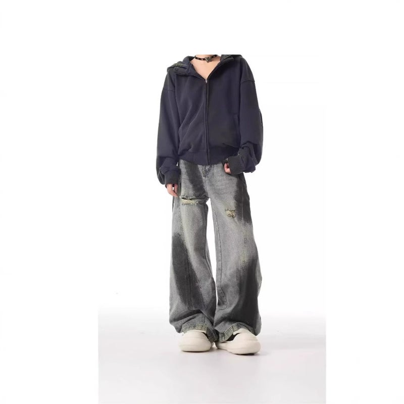 Unisex Classic Denim Jeans Loose Fit Daily Outdoor Wear - Image 4