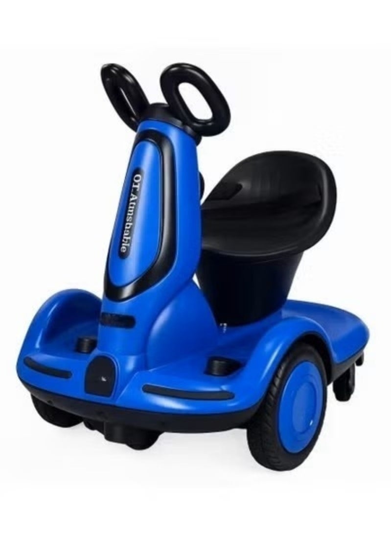 Smart 4-wheel electric children's scooter with seat and LED lighting, suitable for ages 2 to 8 years, with a controller - Image 1